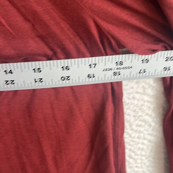 Loft Cold Shoulder Blouse Womens Small Red Burgundy - Picture 3 of 6